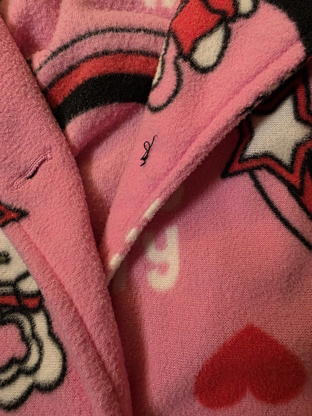 Rare 2007 Y2K Hello Kitty Pink Button Down Pajama Top - Picture 5 of 9